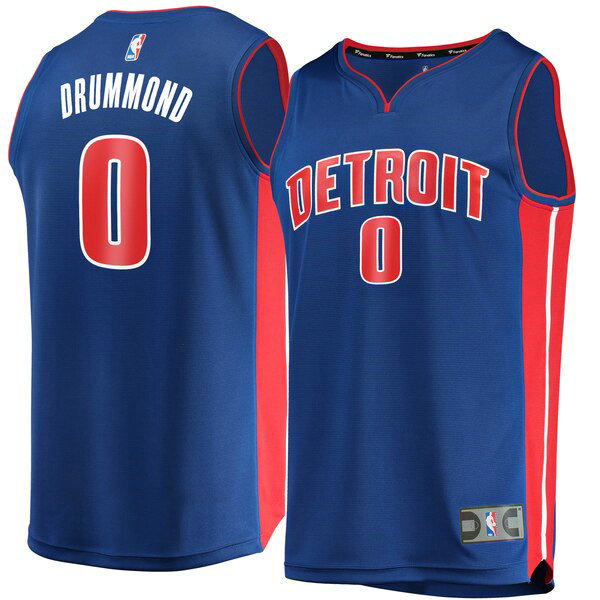 Maillot Detroit Pistons Homme Andre Drummond 0 Icon Edition Bleu